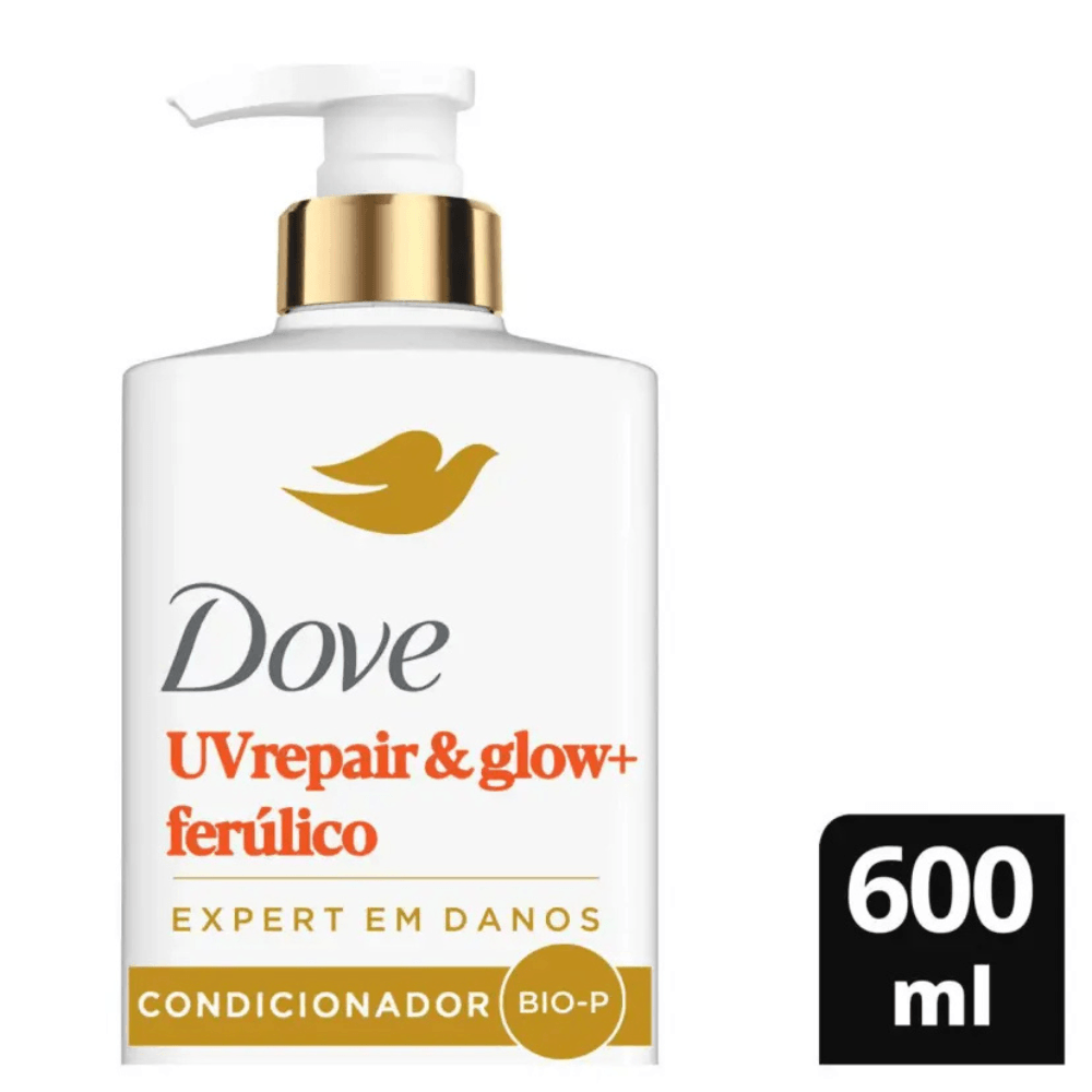 Condicionador Dove UV Repair e Glow+ Ferúlico Expert em Danos 600ml